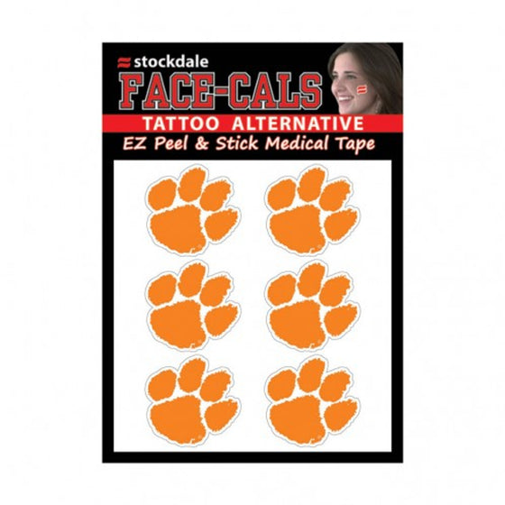 Clemson Tigers Tattoo Face Cals