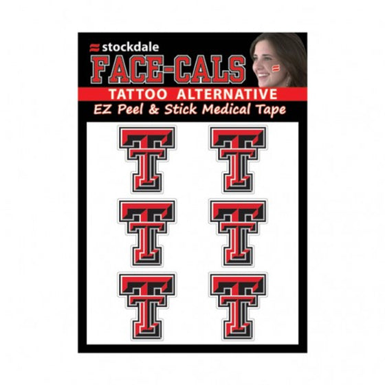 Texas Tech Red Raiders Tattoo Face Cals Special Order