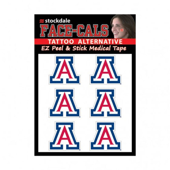 Arizona Wildcats Tattoo Face Cals Special Order