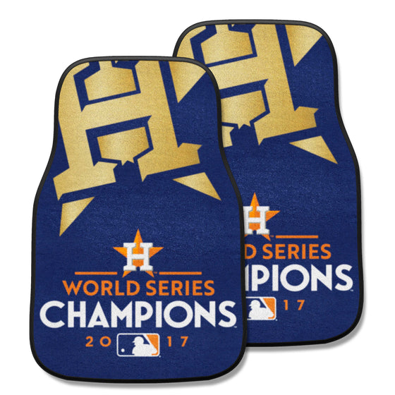 Houston Astros 2017 MLB World Series Champions Front Carpet Car Mat Set - 2 Pieces