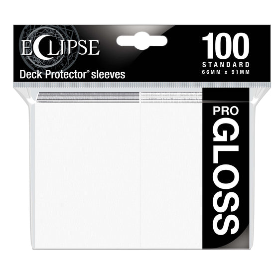 Eclipse Gloss Standard Sleeves 100 Pack Arctic White