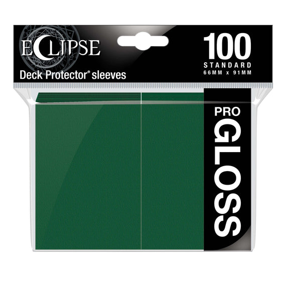 Eclipse Gloss Standard Sleeves 100 Pack Forest Green