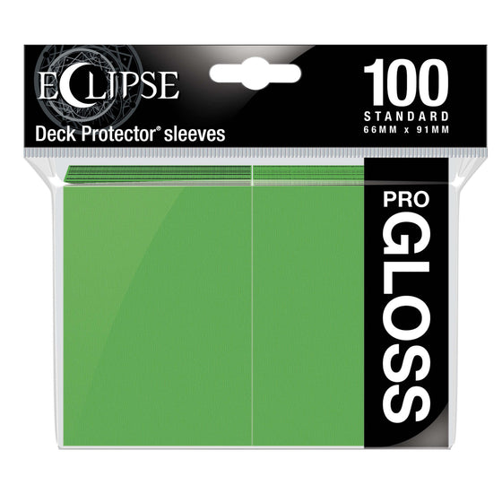 Eclipse Gloss Standard Sleeves 100 Pack Lime Green