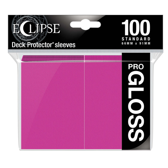 Eclipse Gloss Standard Sleeves 100 Pack Hot Pink