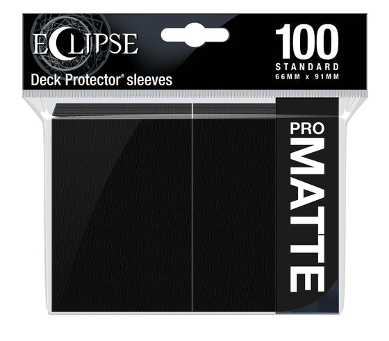 Eclipse Matte Standard Sleeves 100 Pack Jet Black