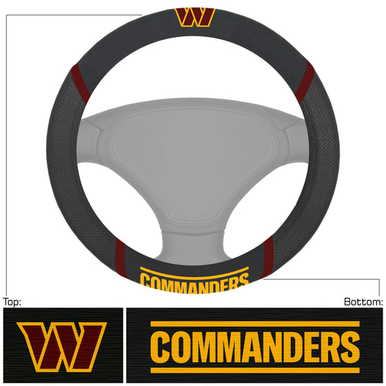 Washington Commanders Embroidered Steering Wheel Cover