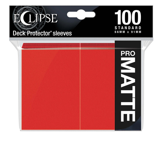 Eclipse Matte Standard Sleeves 100 Pack Apple Red