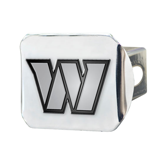 Washington Commanders Chrome Metal Hitch Cover with Chrome Metal 3D Emblem