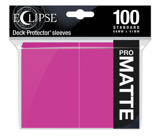 Eclipse Matte Standard Sleeves 100 Pack Hot Pink