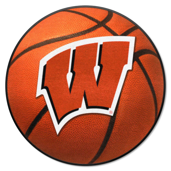 Wisconsin Badgers Basketball Rug - 27in. Diameter