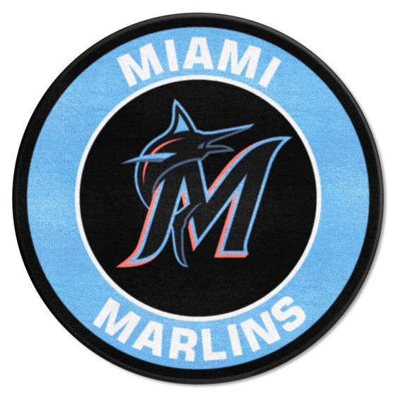 Miami Marlins Roundel Rug - 27in. Diameter