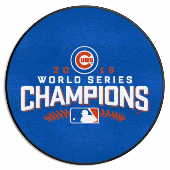 Chicago Cubs 2016 World Series Champions Baseball Rug - 27in. Diameter