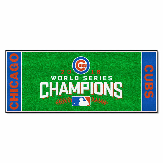 Chicago Cubs 2016 World Series Champions Baseball Runner Rug - 30in. x 72in.