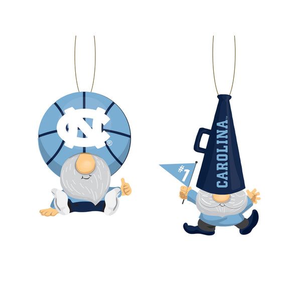 North Carolina Tar Heels Ornament Gnome Fan 2 Packk