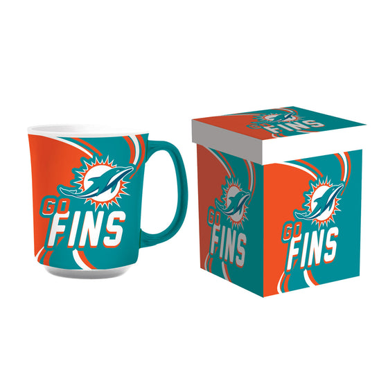 Miami Dolphins Coffee Mug 14oz Ceramic with Matching Box - 757 Sports Collectibles