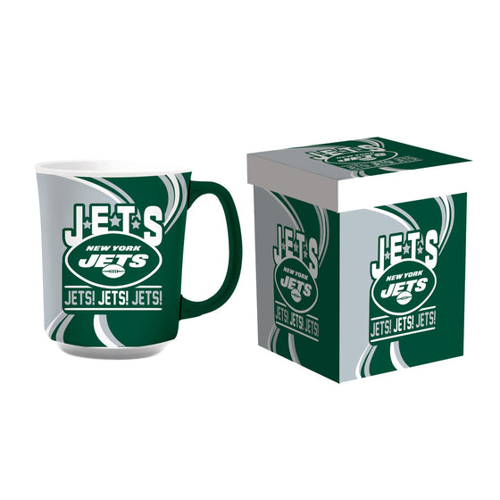 New York Jets Coffee Mug 14oz Ceramic with Matching Box - 757 Sports Collectibles