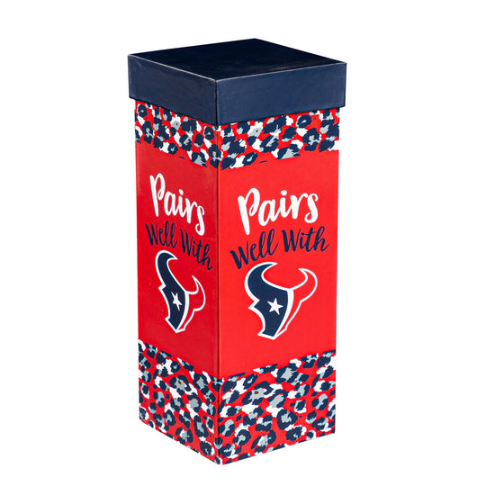 Houston Texans Glass 17oz Wine Stemmed Boxed