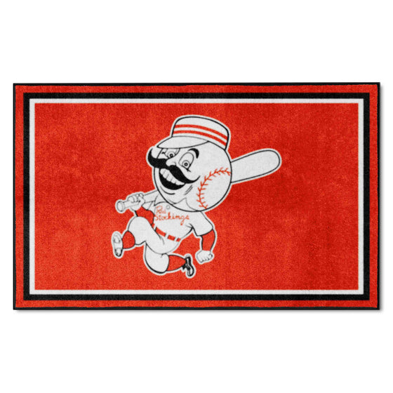 Cincinnati Reds 4ft. x 6ft. Plush Area Rug1967