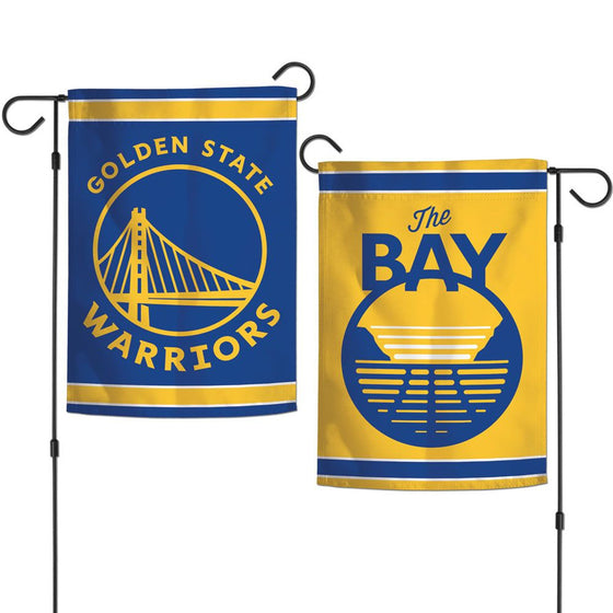 Golden State Warriors Flag 12x18 Garden Style 2 Sided (CDG)