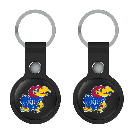 Kansas Jayhawks Insignia Black Airtag Holder 2-Pack-1