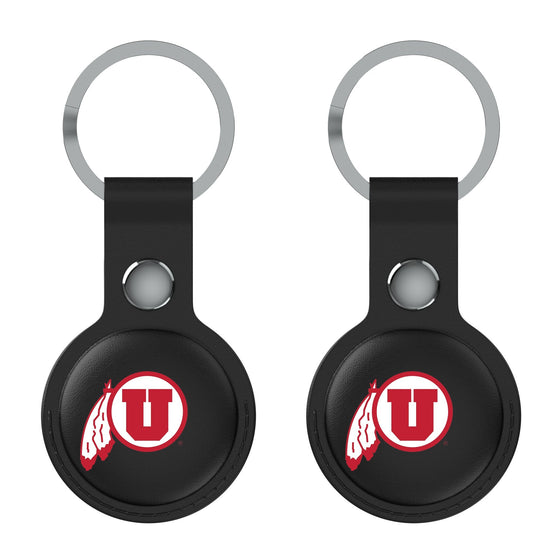 Utah Utes Insignia Black Airtag Holder 2-Pack-1