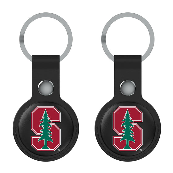 Stanford Cardinal Insignia Black Airtag Holder 2-Pack-1