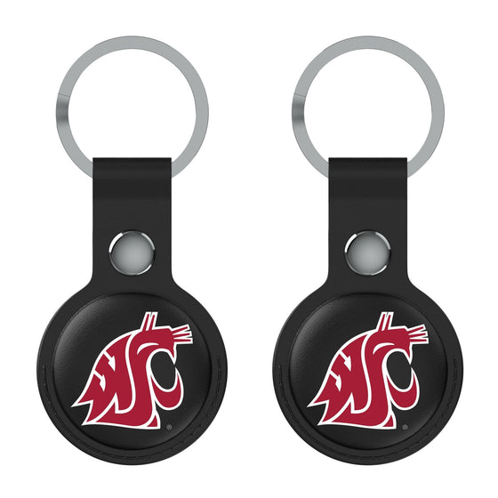 Washington State Cougars Insignia Black Airtag Holder 2-Pack-1