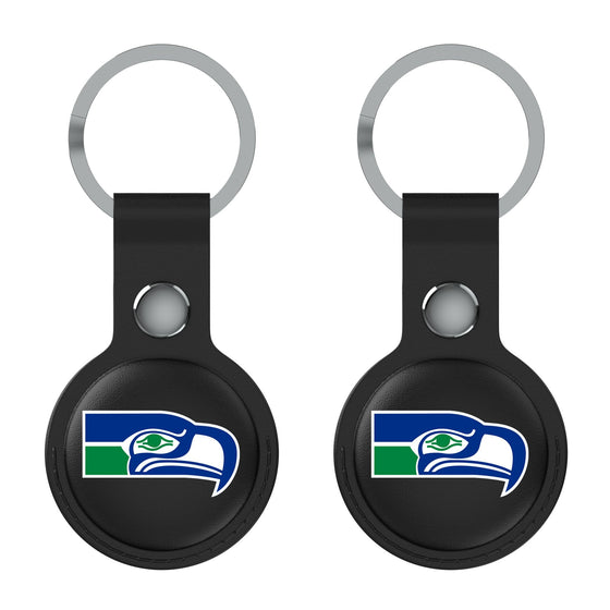 Seattle Seahawks Historic Collection Insignia Black Airtag Holder 2-Pack-1