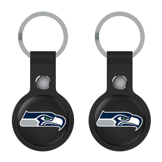 Seattle Seahawks Insignia Black Airtag Holder 2-Pack-1