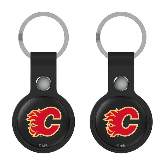 Calgary Flames Insignia Black Airtag Holder 2-Pack-1