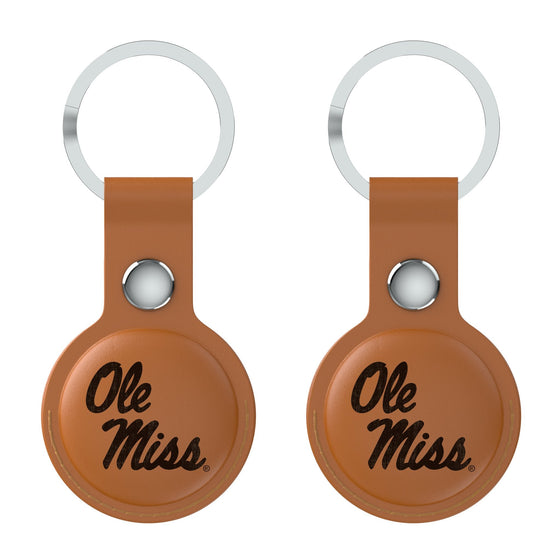 Mississippi Ole Miss Rebels Burn Brown Airtag Holder 2-Pack-1