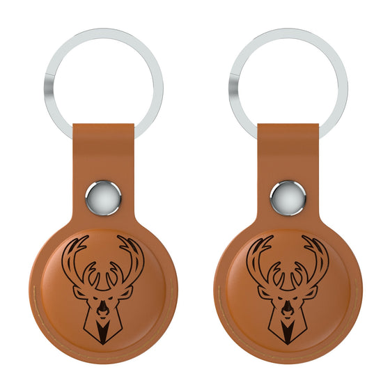 Milwaukee Bucks Burn Brown Airtag Holder 2-Pack-1