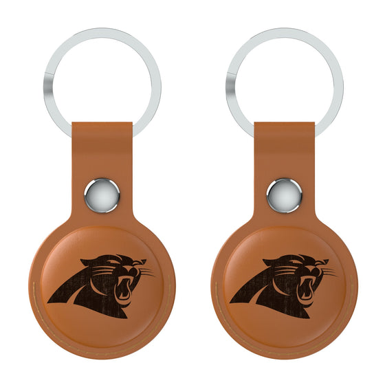 Carolina Panthers Burn Brown Airtag Holder 2-Pack-1