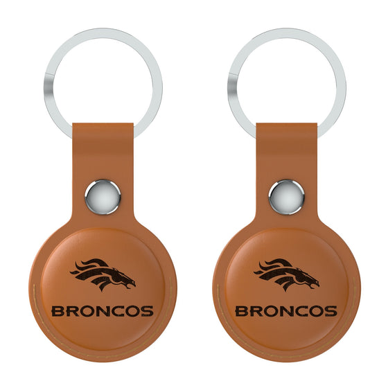 Denver Broncos Burn Brown Airtag Holder 2-Pack-1
