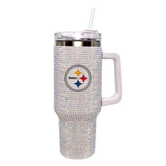 Pittsburgh Steelers 46oz. Colossal White Bling Tumbler