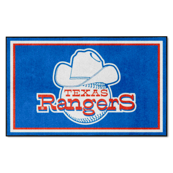 Texas Rangers 4ft. x 6ft. Plush Area Rug