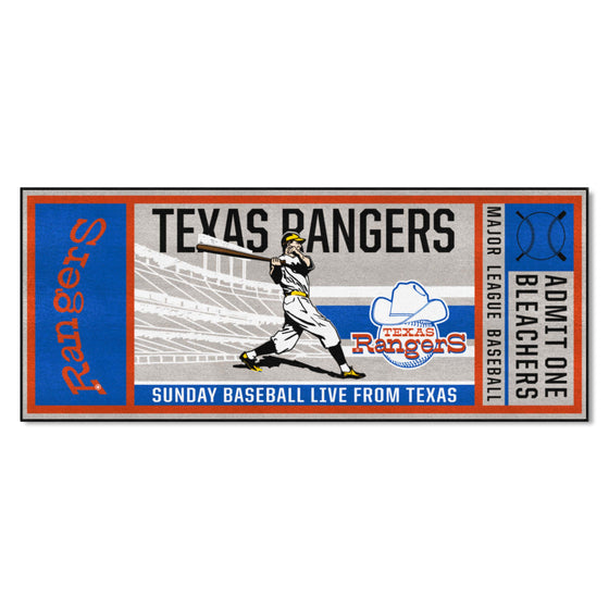 Texas Rangers Ticket Runner Rug - 30in. x 72in.