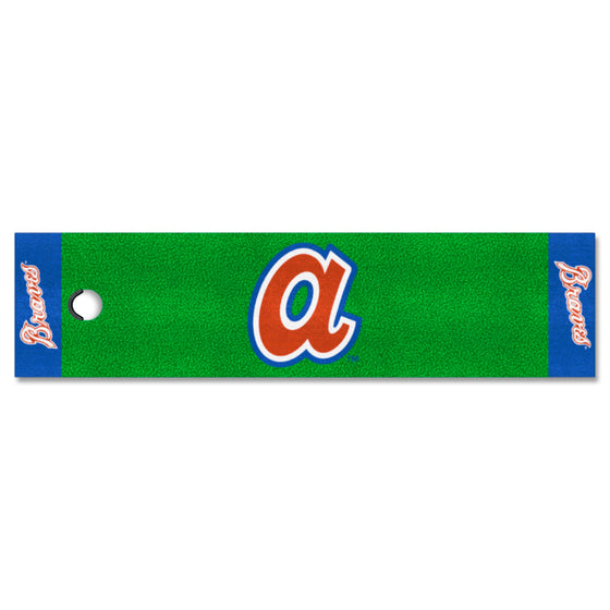 Atlanta Braves Putting Green Mat - 1.5ft. x 6ft. 1974 Retro Logo