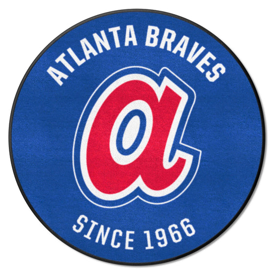 Atlanta Braves Roundel Rug - 27in. Diameter 1974 Retro Logo