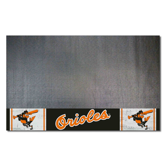 Baltimore Orioles Vinyl Grill Mat - 26in. x 42in. 1975 Retro Logo