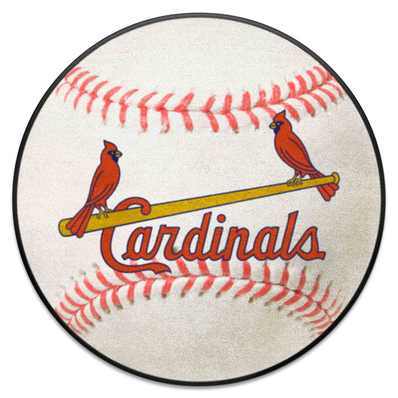 St. Louis Cardinals Baseball Rug - 27in. Diameter