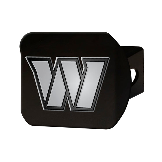 Washington Commanders Black Metal Hitch Cover with Metal Chrome 3D Emblem