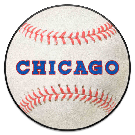 Chicago Cubs Baseball Rug - 27in. Diameter1990