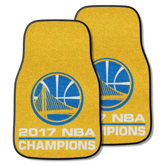 Golden State Warriors 2017 NBA Champions Front Carpet Car Mat Set - 2 Pieces