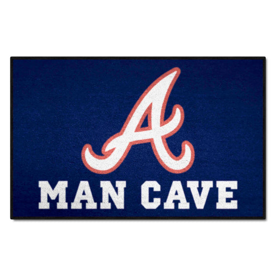 Atlanta Braves Man Cave Starter Mat Accent Rug - 19in. x 30in.