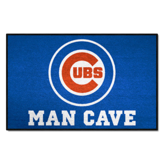 Chicago Cubs Man Cave Starter Mat Accent Rug - 19in. x 30in.