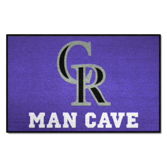 Colorado Rockies Man Cave Starter Mat Accent Rug - 19in. x 30in.