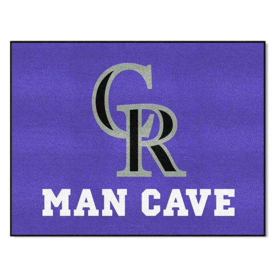 Colorado Rockies Man Cave All-Star Rug - 34 in. x 42.5 in.