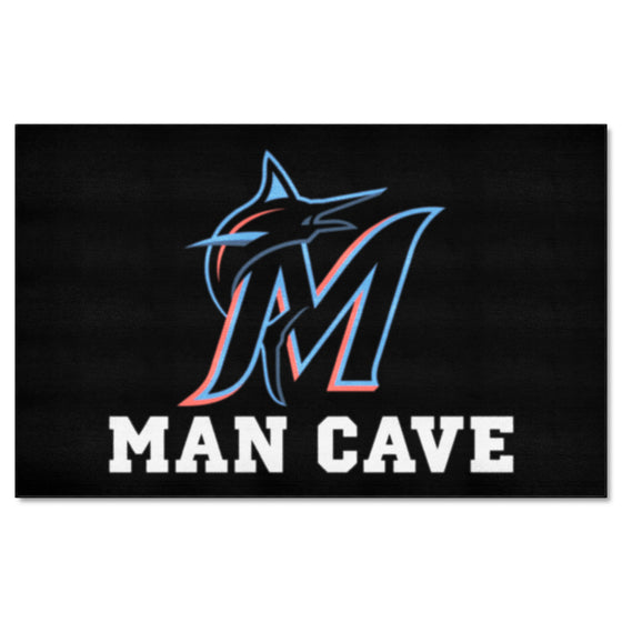 Miami Marlins Man Cave Ulti-Mat Rug - 5ft. x 8ft.