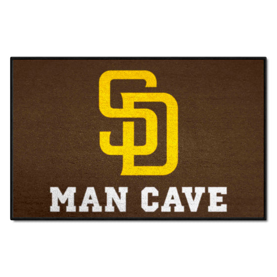 San Diego Padres Man Cave Starter Mat Accent Rug - 19in. x 30in.